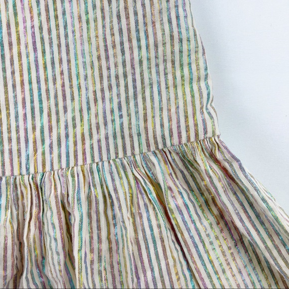 Cat & Jack | Beautiful Rainbow Metallic Cold Shoulder A-Frame Dress - Picture 3 of 10